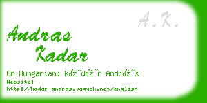 andras kadar business card
